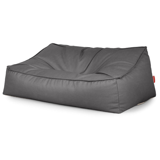 Puf Sillón Encorvado - Cuero Vegano Gris 03