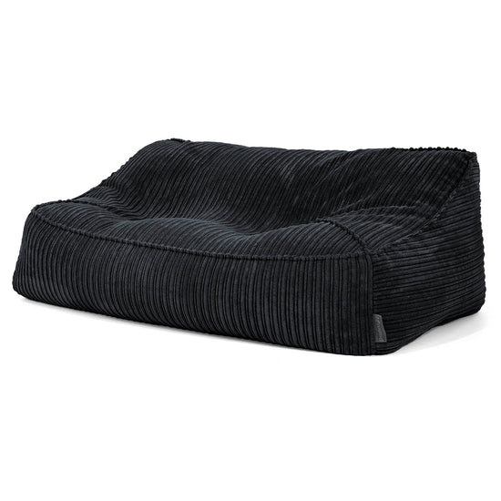 Puf Sillón Encorvado - Pana Clásica Negro 02