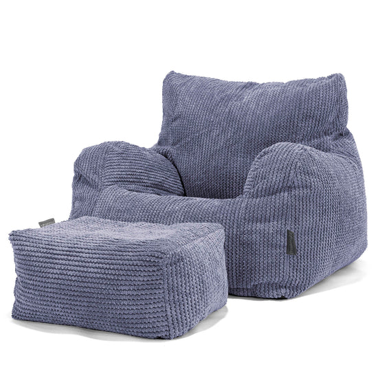 Sillón Puf Teens 6-14 años - Pompón Morado 03