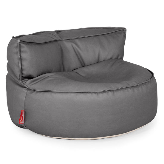 Puf Sofá Chloe - Cuero Vegano Gris 01