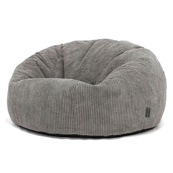 Puf Sofa para Niños de 6 a 14 años - Pompón Carbón Gris 02