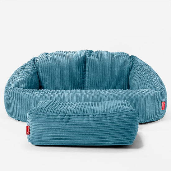 Sofá Gigante Bubble para Niños de 3 a 14 años - Pana Clásica Egeo Azul 02
