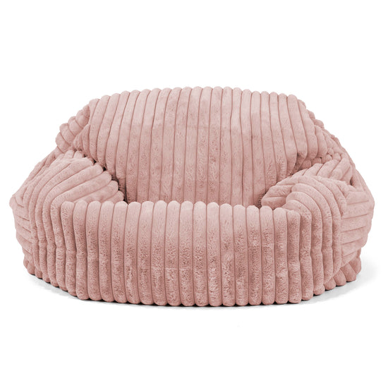 Puf Sofá Sabina - Pana de Felpa Ultra Rosa Empolvado 01