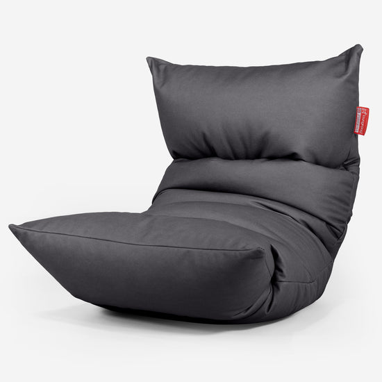 Puf Tumbona Eva - Cuero Vegano Negro 01