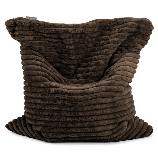 Puff Cama Gigante XL - Pana de Felpa Ultra Café 01
