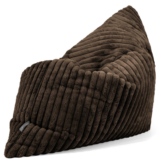 Puff Cama Gigante XL - Pana de Felpa Ultra Café 02