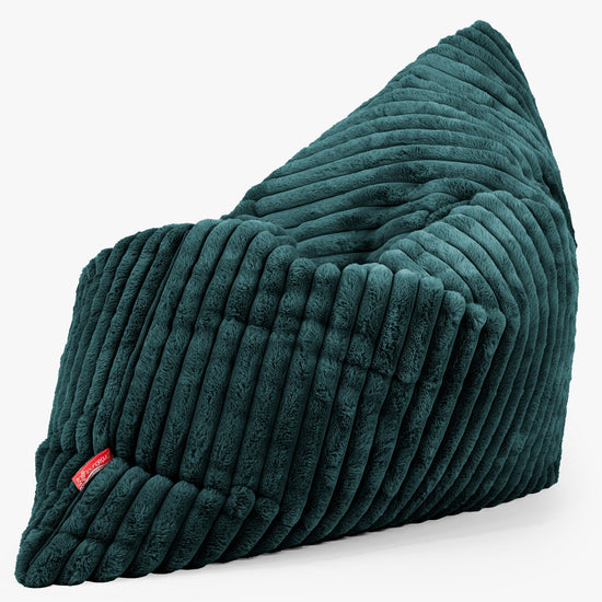 Puff Cama Gigante XL - Pana de Felpa Ultra Turquesa 02
