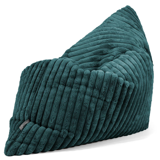 Puff Cama Gigante XL - Pana de Felpa Ultra Turquesa 02