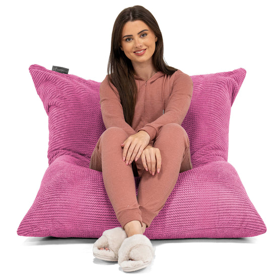 Puff Gigante Cama XL - Pompón Rosa 02