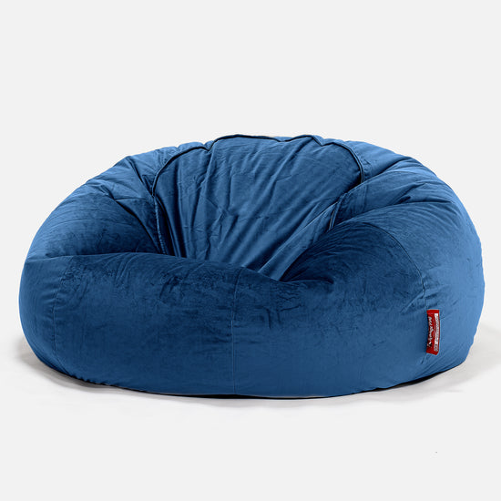 Puff Gigante Sofá Clásica - Terciopelo Azul Marino 01