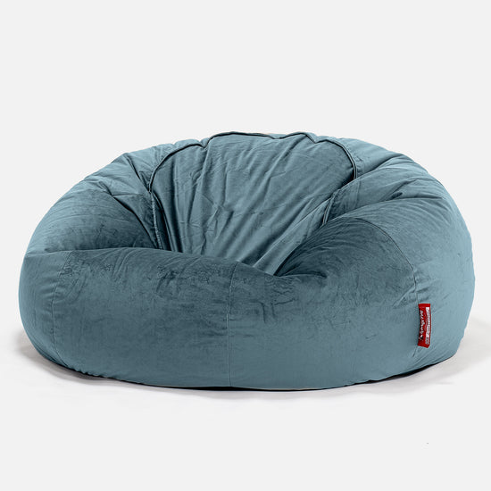 Puff Gigante Sofá Clásica - Terciopelo Turquesa 01