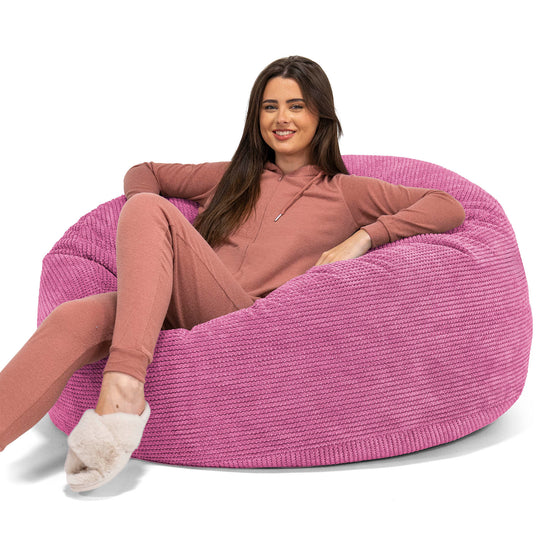 Puff Gigante Sofá 'Mamut' - Pompón Rosa 01