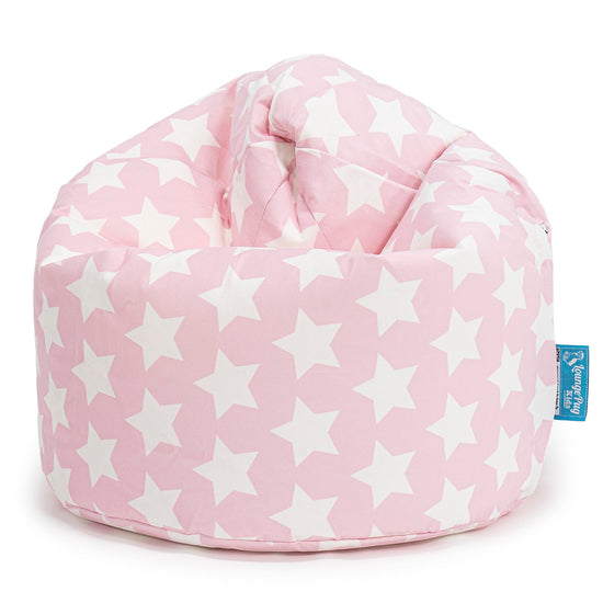 Puff Infantil - Estampado Para Niños Estrellas Rosa 01