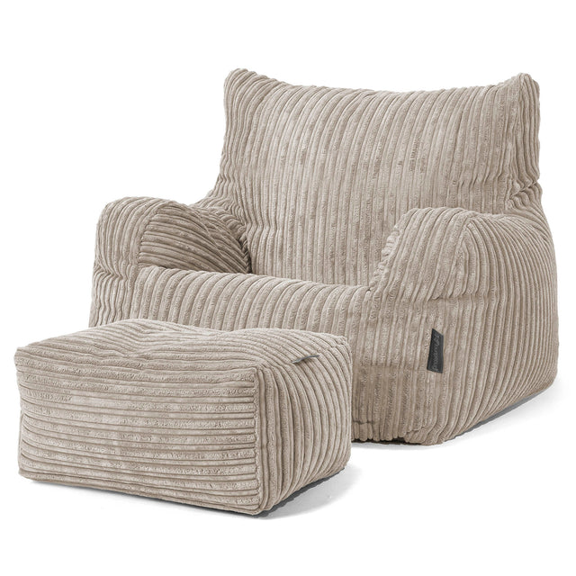 Puff Sillón Josephine - Pana Clásica Visón 02