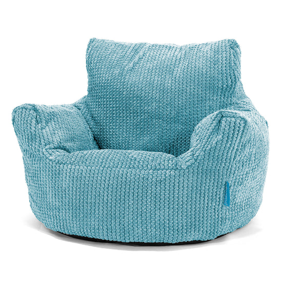 Puff Sillón para niños 1-3 años - Pompón Egeo Azul 01