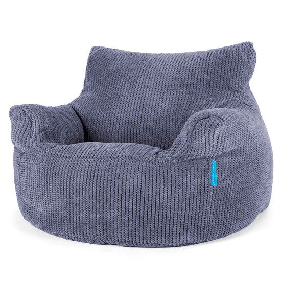 Puff Sillón para niños 3-8 años - Pompón Morado 01