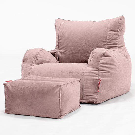 Puff Sillón - Terciopelo Rosa 02