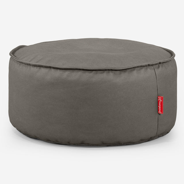 Puff Taburete - Cuero Vegano Gris 01