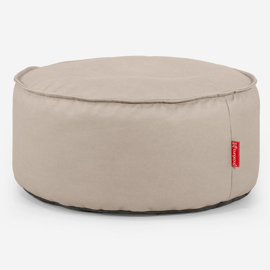 Puff Taburete - Cuero Vegano Marfil 01