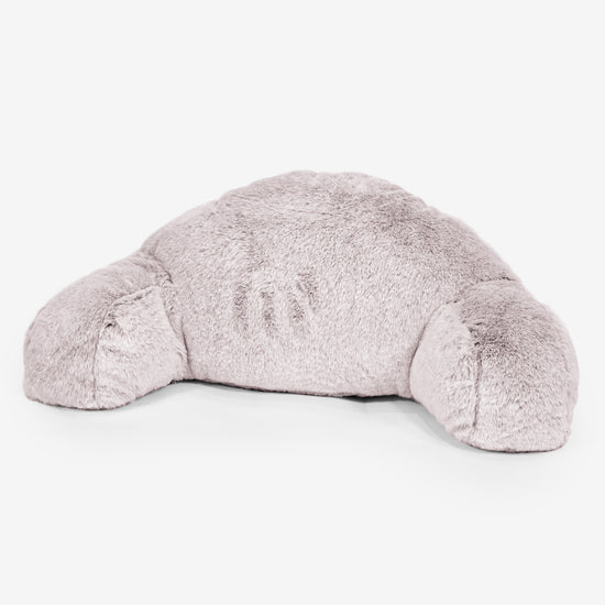 Almohada de Lectura para Niños de Alto Soporte - Piel de Conejo Sintética Rosa Empolvado 01