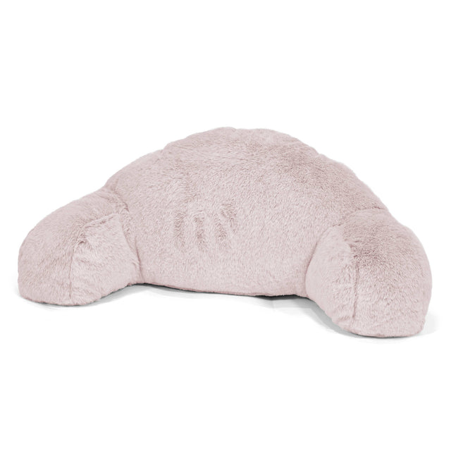 Almohada de Lectura para Niños de Alto Soporte - Piel de Conejo Sintética Rosa Empolvado 01