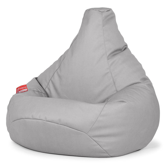 Silla De Juego Puf - Cuero Vegano Gris 02