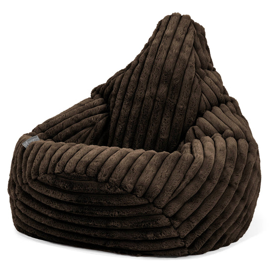 Silla De Juego Puf - Pana de Felpa Ultra Café 02