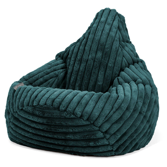 Silla De Juego Puf - Pana de Felpa Ultra Turquesa 02