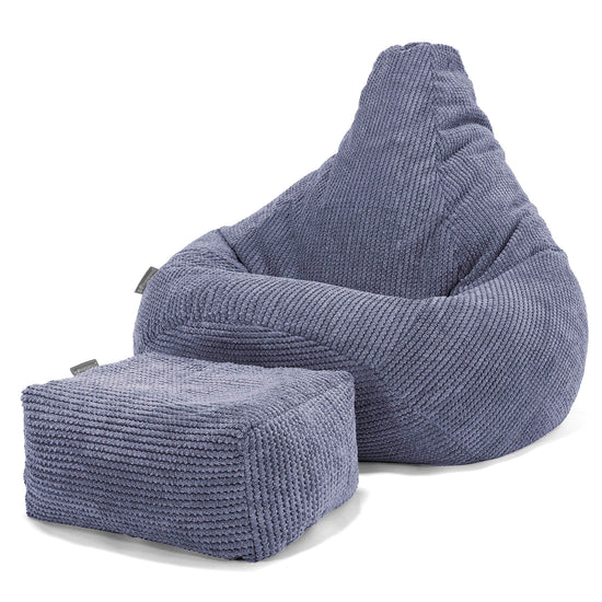 Silla De Juego Puf - Pompón Morado 01