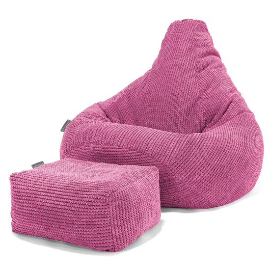 Silla De Juego Puf - Pompón Rosa 01
