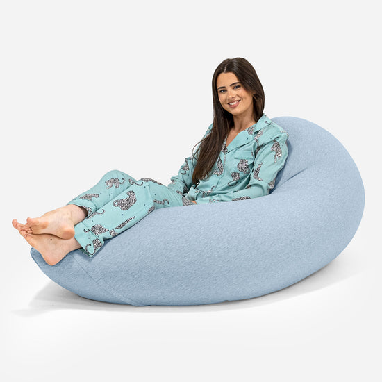 Puf Grande XL - Algodón Elástico Bebé Azul 02