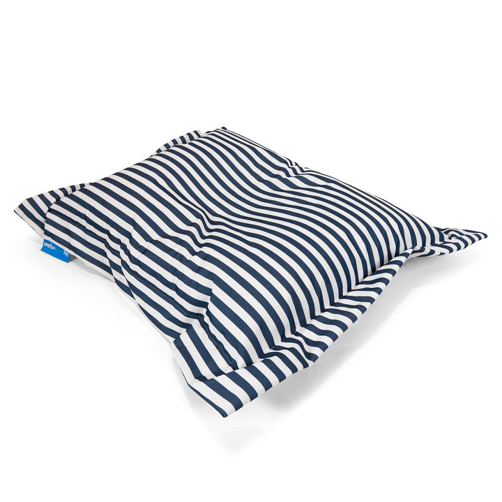 Puff Gigante Cama XXL - Rayas Azul Marino 02