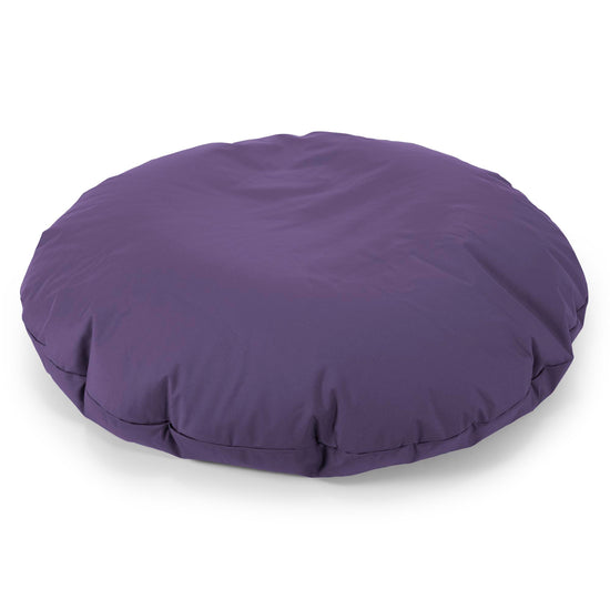 Flexforma Puf Gigante Redondo de Suelo para Adultos - Fácil de Limpiar Morado 01