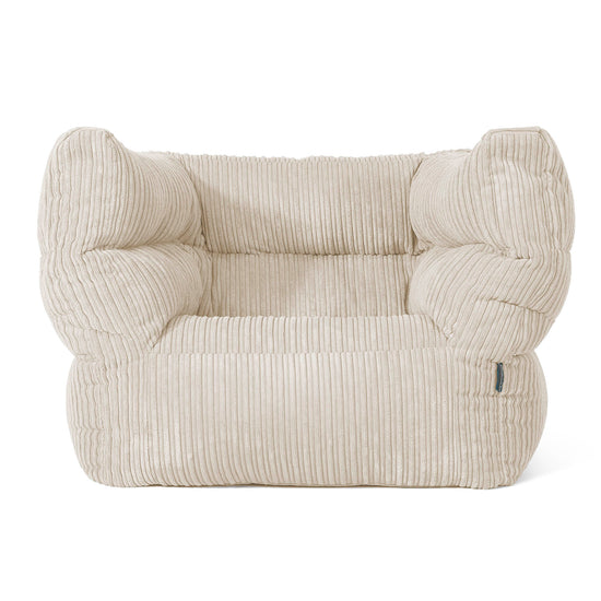 Louis Puff Sillón - Pana Clásica Crema 01