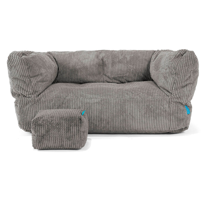 Albert Puf Grande para Niños 2-6 años - Pompón Carbón Gris 02