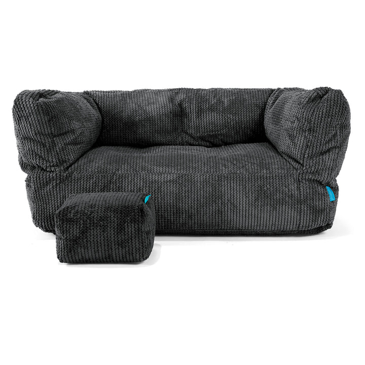 Albert Puf Grande para Niños 2-6 años - Pompón Negro 02