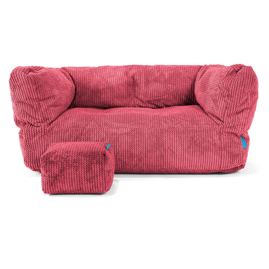 Albert Puf Grande para Niños 2-6 años - Pompón Rojo pastel 02