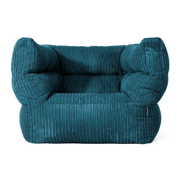 Louis Puff Sillón - Pana Clásica Turquesa