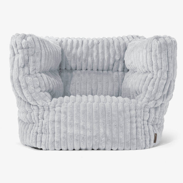 Louis Puff Sillón - Pana de Felpa Ultra Azul Huevo de Pato