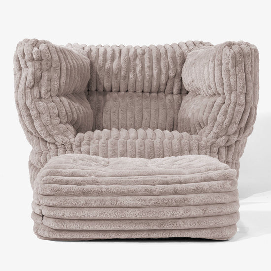 Albert Puff Sillón 2.0 - Pana de Felpa Ultra Visón 02