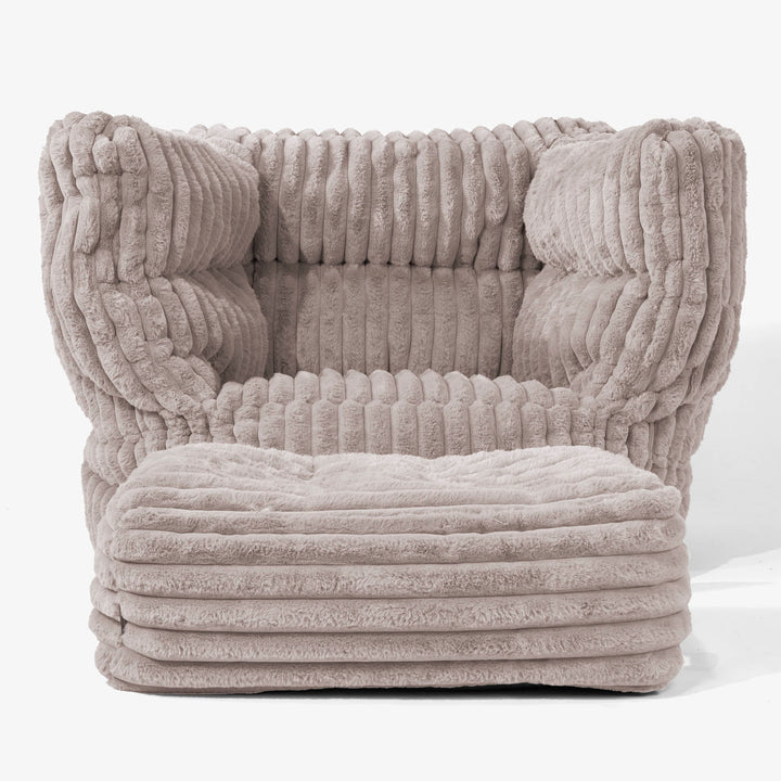 Albert Puff Sillón 2.0 - Pana de Felpa Ultra Visón 02