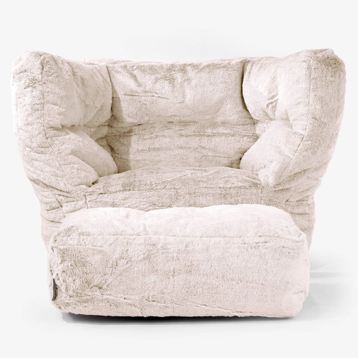 Albert Puff Sillón 2.0 - Piel de Conejo Sintética Marrón Dorado 02