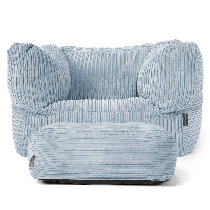 Albert Puff Sillón - Pana Clásica Bebé Azul 02
