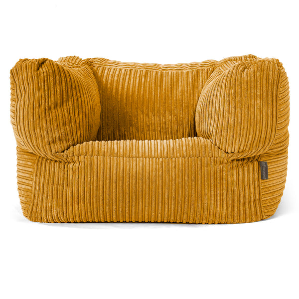 Albert Puff Sillón - Pana Clásica Miel Dorada 01