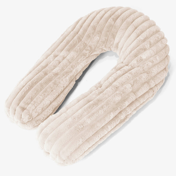 Almohada Abrazo - Pana de Felpa Ultra Crema 01