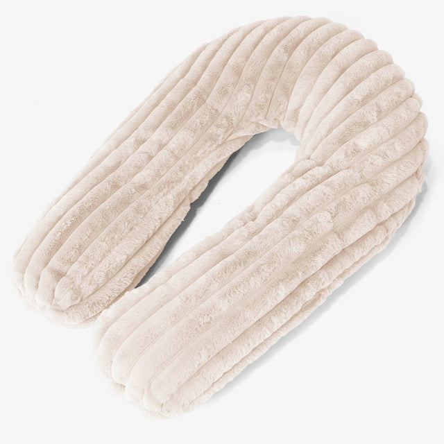 Almohada Abrazo - Pana de Felpa Ultra Crema 01
