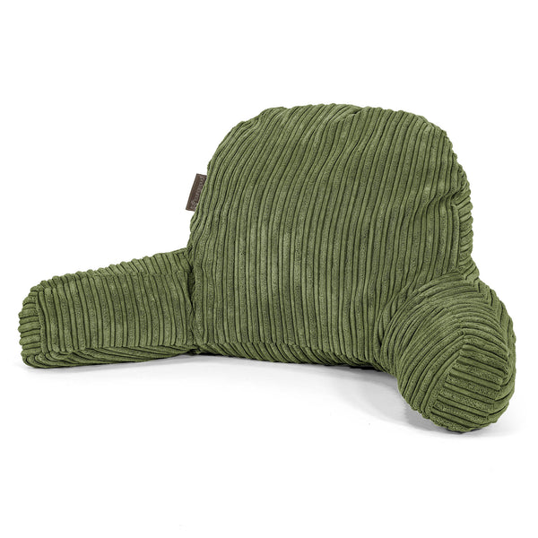 Almohada de Lectura de Alto Soporte - Pana Clásica Bosque Verde 01