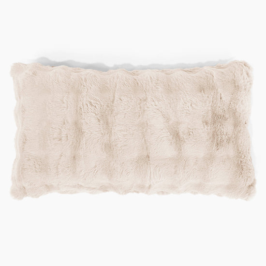 Fundas de Cojín Rectangular Gigante 40 x 70cm - Piel Sintética de Burbuja Crema 01