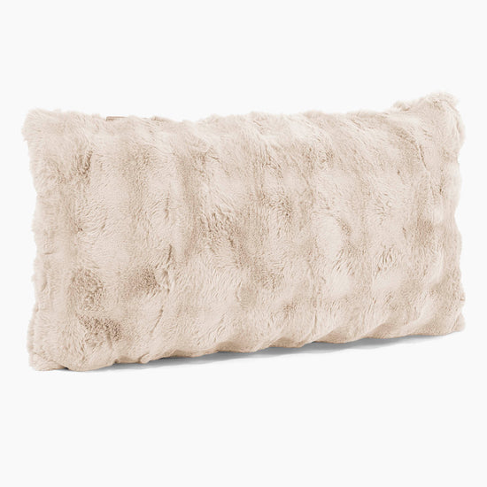 Fundas de Cojín Rectangular Gigante 40 x 70cm - Piel Sintética de Burbuja Crema 02