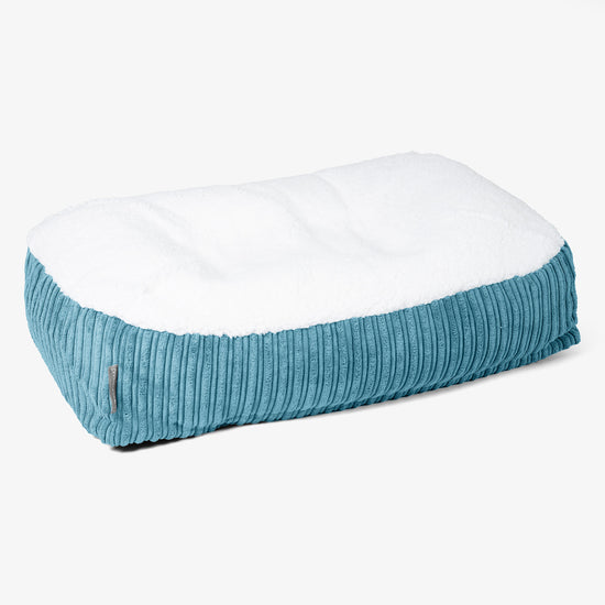 Cama Encorvada para Perros Mediana - Sherpa & Pana Clásica Egeo Azul 01